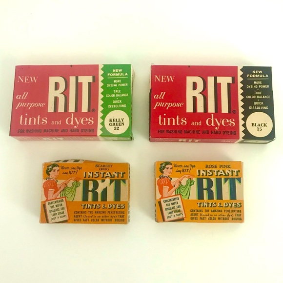Vintage | Accents | Vintage Rit Dye Boxes Set Of 4 Display Decor | Poshmark